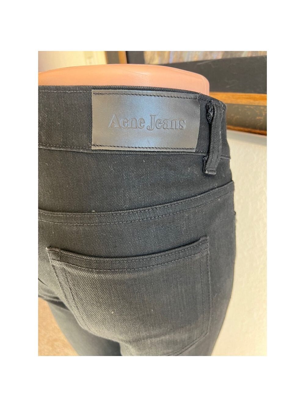 Women's Acne Jeans Pants, Size 4 Black